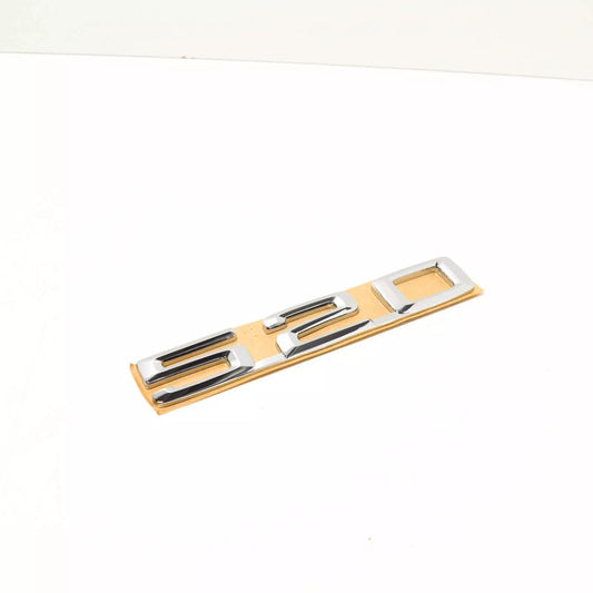 NEW BMW E28 TRUNK LID CHROME 520 EMBLEM BADGE LOGO SIGN 51141946161 ORIGINAL