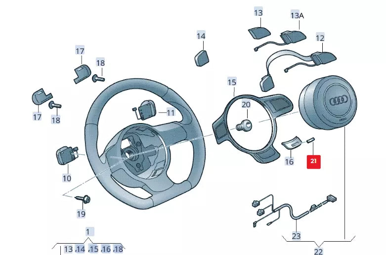 NEW AUDI R8 42 STEERING WHEEL BADGE LOGO 420419685A ORIGINAL