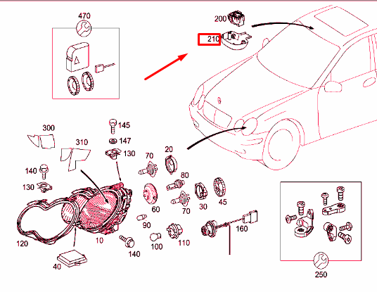 NEW MERCEDES-BENZ C-CLASS W203 RAIN SESNOR COVER CAP A20382203359051 ORIGINAL