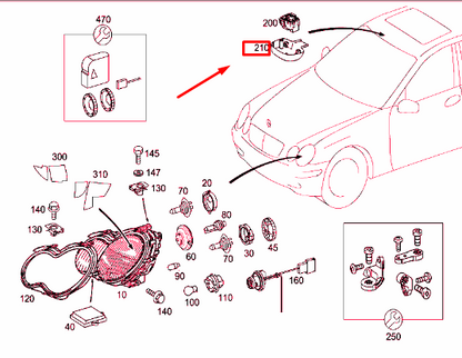 NEW MERCEDES-BENZ C-CLASS W203 RAIN SESNOR COVER CAP A20382203359051 ORIGINAL