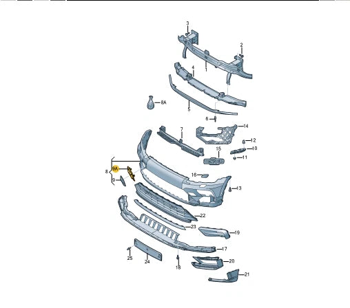 NEW VW TIGUAN AD FRONT BUMPER RIGHT SIDE TOW EYE COVER 5NN807155GRU