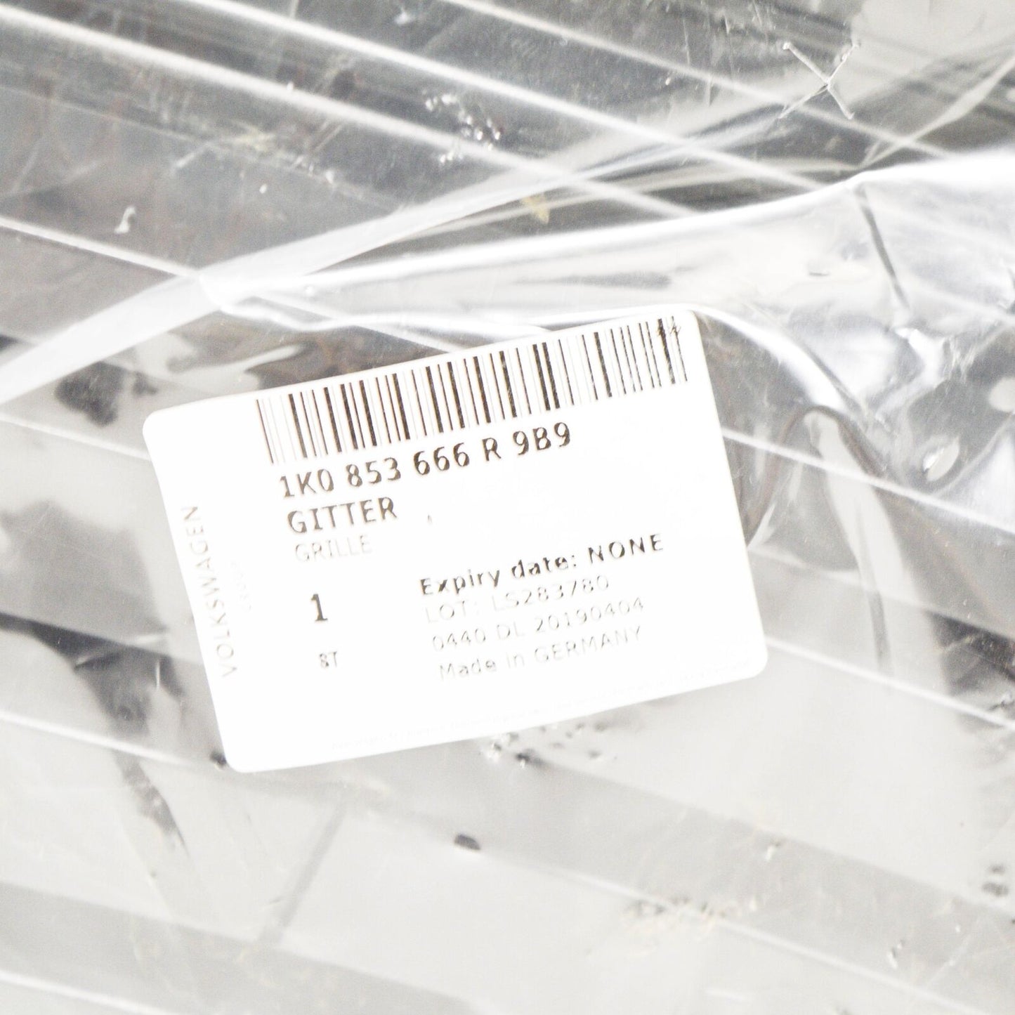 NEW VOLKSWAGEN GOLF MK5 GT FOG LIGHT GRILL FRONT RIGHT 1K0853666R9B9 ORIGINAL