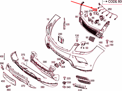 NEW MERCEDES-BENZ GLE W166 FRONT BUMPER DISTANCE SENSOR A21254200189775 ORIGINAL