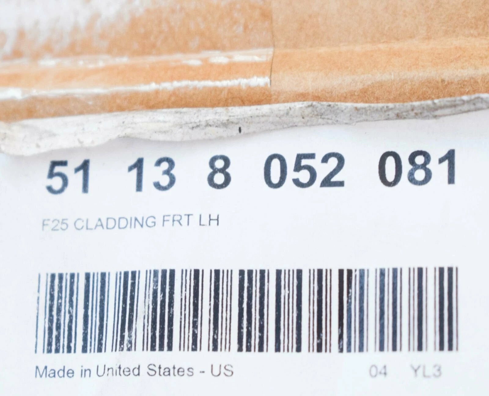 NEW BMW X3 F25 FRONT LEFT DOOR LOWER MOLDING TRIM 51138052081 8052081 ORIGINAL