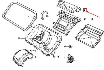 NEW BMW 3 E36 HEATER SEALING FRAME 64111387980 1387980 ORIGINAL
