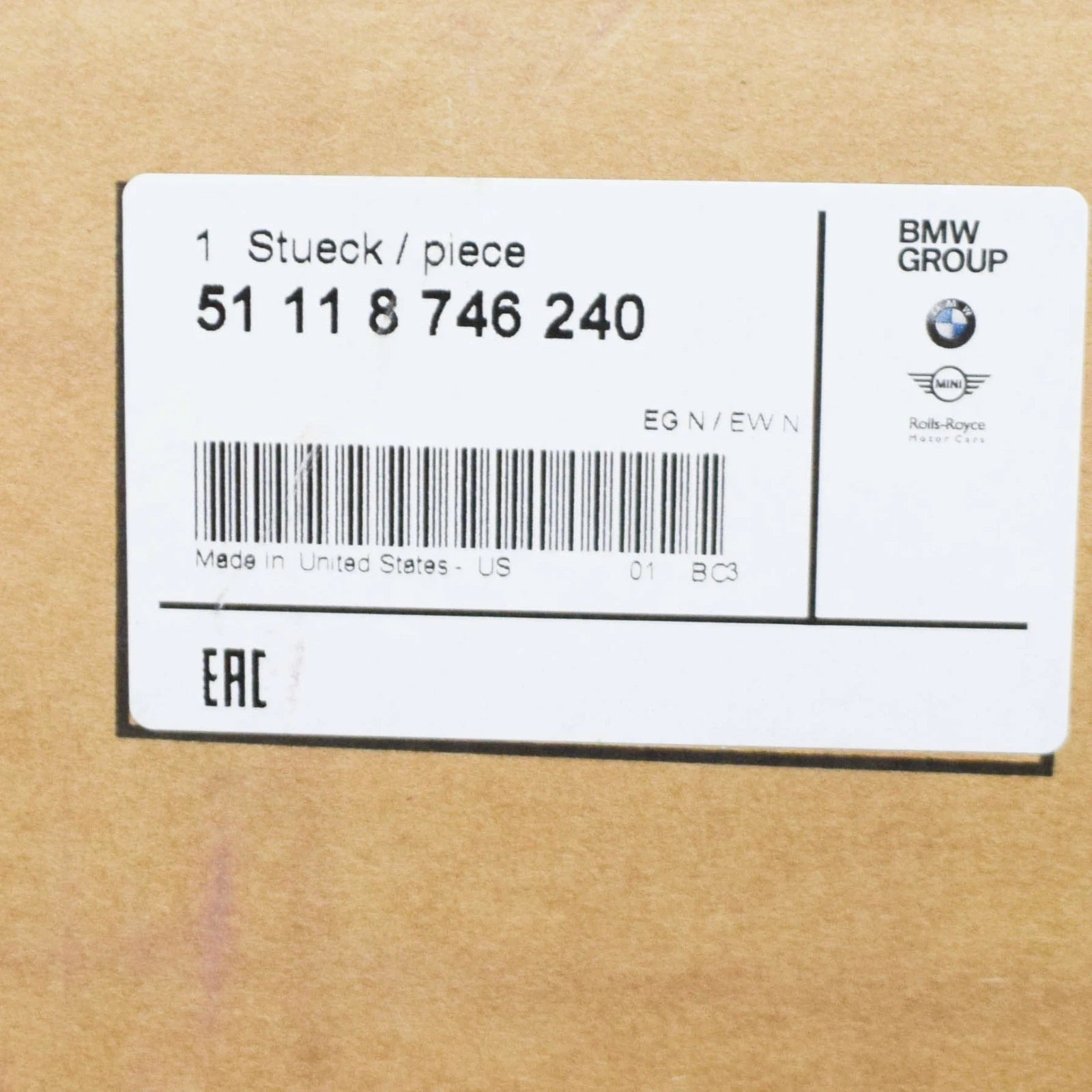 NEW BMW X5 G05 M FRONT RIGHT FOG LIGHT COVER 51118746240