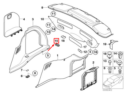 new bmw x5 e70 trunk frame 51497004896 7004896 original