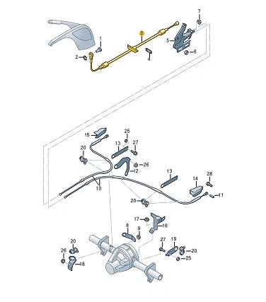 NEW VOLKSWAGEN CRAFTER 2E FRONT HAND BRAKE CABLE 2E0609701BA