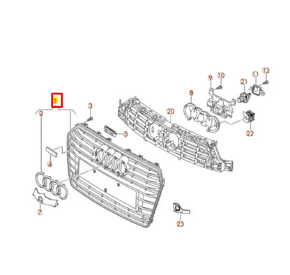 NEW AUDI A6 C7 FRONT BUMPER RADIATOR GRILLE 4G0853651AG T94