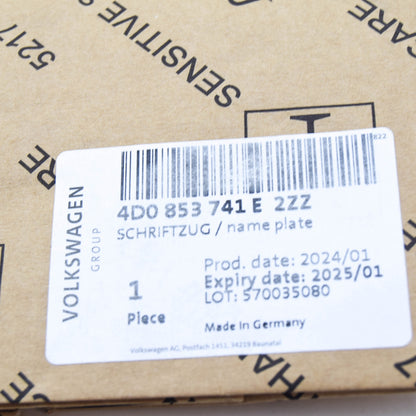 NEW AUDI A8 D4 REAR INSCRIPTION EMBLEM BADGE 4D0853741E2ZZ ORIGINAL