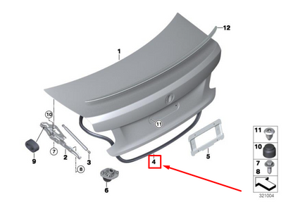 new bmw 2 cabrio f23 trunk lid gasket 7403852 51767403852 original