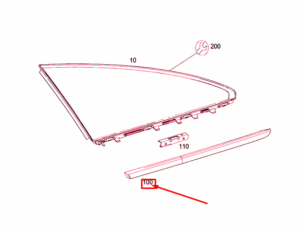 new mercedes-benz cls c218 rear left side window trim strip a2186702700 original