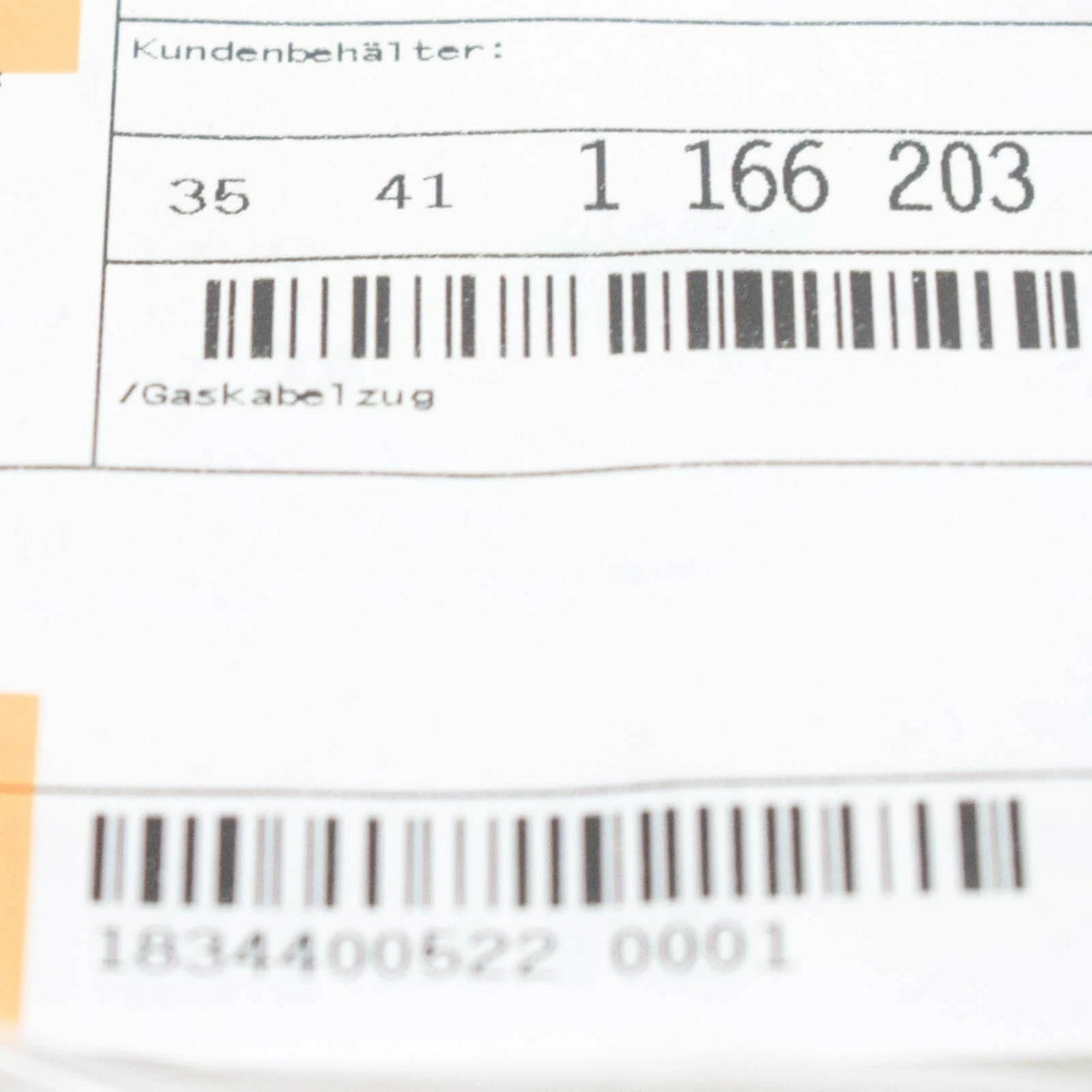 NEW BMW 3 E46 ACCELERATOR BOWDEN CABLE 35411166203 1166203 ORIGINAL