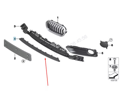 NEW BMW 1 F21 FRONT BUMPER FINISHER ROD TRIM 51117371729 7371729 2015 ORIGINAL