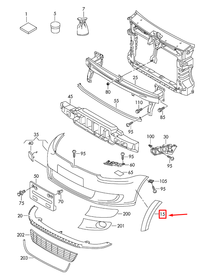 new vw touran 1t front left lower wheel housing cover 1t0805583a9b9 original