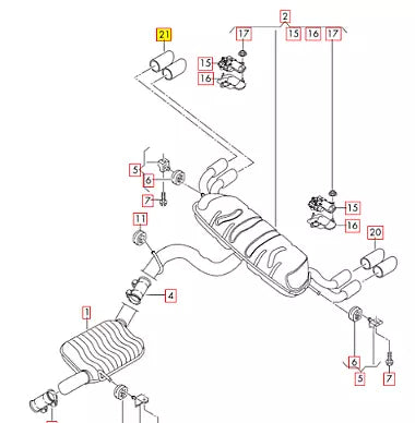 NEW AUDI A1 S1 8X REAR RIGHT EXHAUST TAIL PIPE CHROME TRIM 8V0253826C