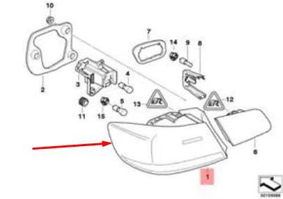 NEW BMW 3 E92 REAR LEFT TAILLIGHT 63217174403 7174403 ORIGINAL