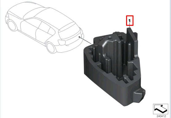 NEW BMW 1 F20 LUGGAGE COMPARTMENT EQUIPMENT MODULE BRACKET 61356997258 ORIGINAL