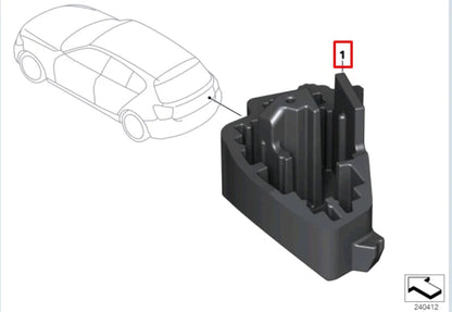 NEW BMW 1 F20 LUGGAGE COMPARTMENT EQUIPMENT MODULE BRACKET 61356997258 ORIGINAL