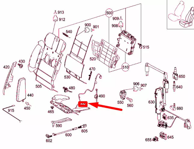 NEW MB S W221 FRONT LEFT SEAT MULTICONTOUR ADJUSTABLE INSERT A2219101404