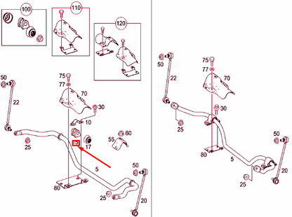 NEW MERCEDES-BENZ VITO W639 FRONT TORSION BAR MOUNT A6393232085 ORIGINAL