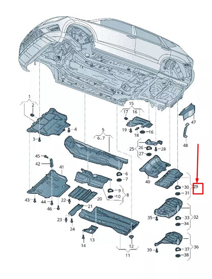 NEW AUDI Q2 GA EXHAUST REAR SILENCER HEAT SHIELD 5Q0825701E ORIGINAL