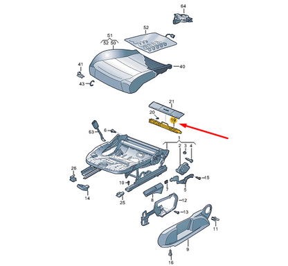 new skoda enyaq iv front right seat child isofix bracket lhd 2q0881545 original