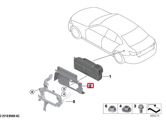 NEW BMW 3 G20 TOP-HIFI AMPLIFIER BOOSTER HOLDER BRACKET 65159865514 ORIGINAL