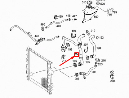 NEW MERCEDES-BENZ ML W164 AMG RADIATOR TOP HOSE A1645013882 ORIGINAL