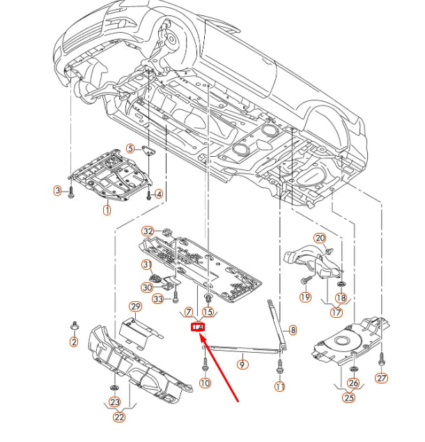 NEW VW EOS REAR LEFT BOTTOM UNDERBODY PROTECTION TRIM 1Q0825201A ORIGINAL