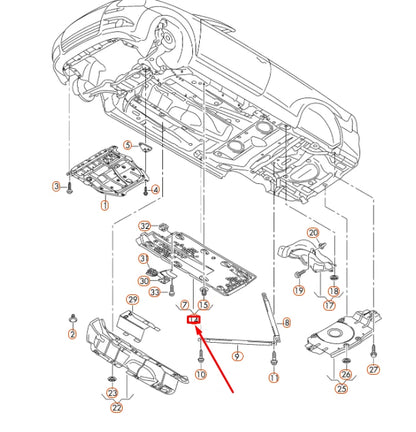 NEW VW EOS REAR LEFT BOTTOM UNDERBODY PROTECTION TRIM 1Q0825201A ORIGINAL