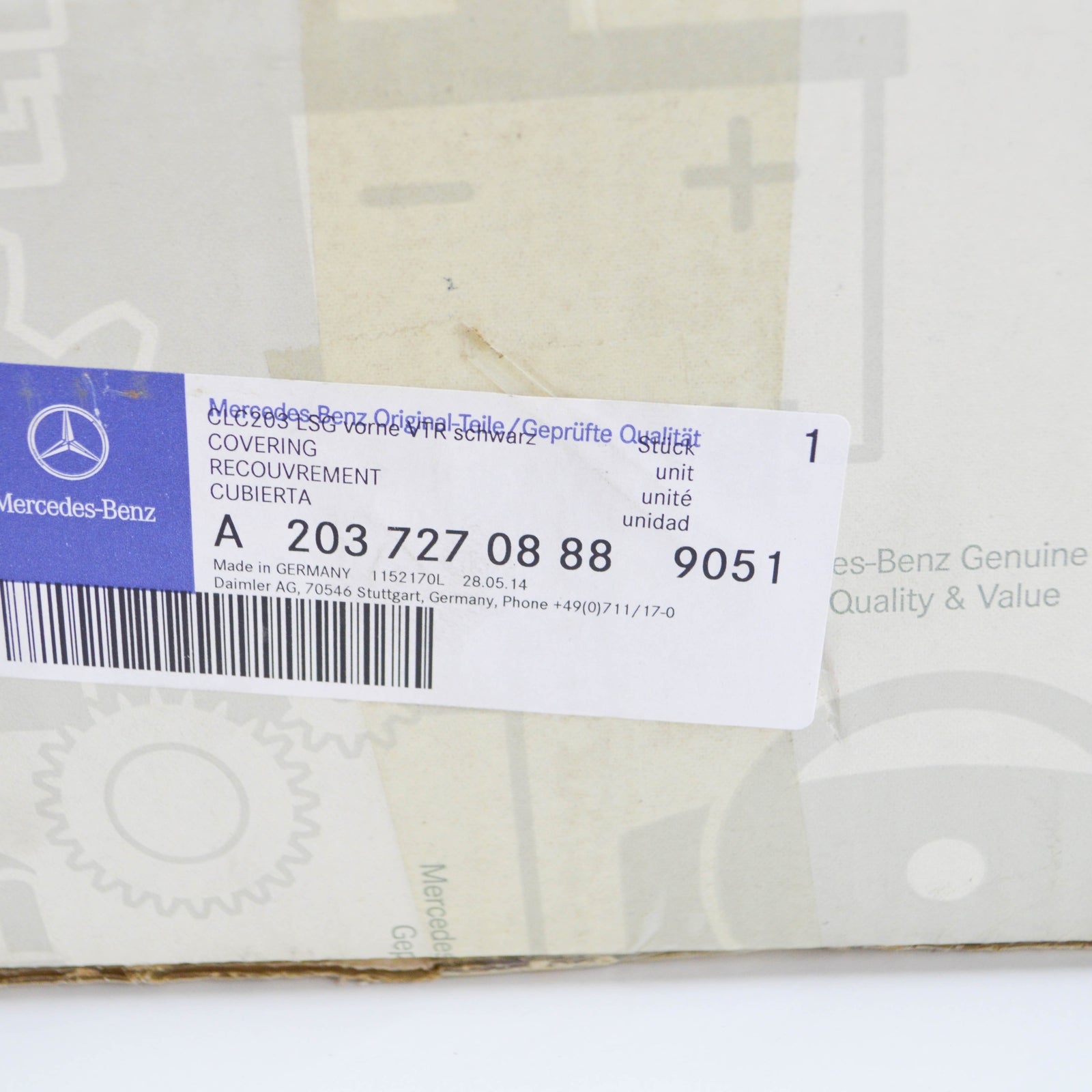 NEW MB C-CLASS W203 FRONT RIGHT DOOR SPEAKER COVER A20372708889051 2005 ORIGINAL