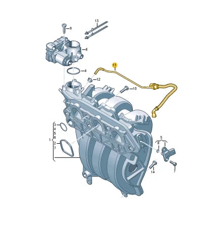 NEW VOLKSWAGEN POLO VAN 6R CONNECTING HOSE 04C133366S