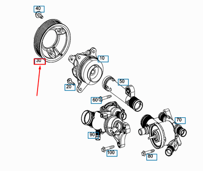 NEW MERCEDES-BENZ VITO W447 WATER PUMP BELT PULLEY A6262050010 ORIGINAL