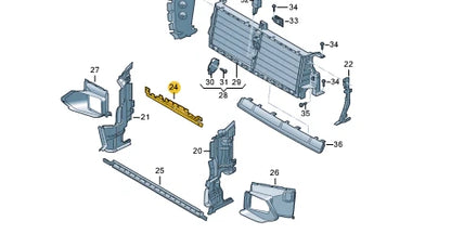 NEW AUDI Q7 4M UPPER RADIATOR AIR GUIDE DUCT 4M0121285BL ORIGINAL