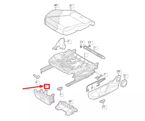 NEW AUDI A1 GB FRONT RIGHT UNDER SEAT STOWAGE BOX 81A8826024PK