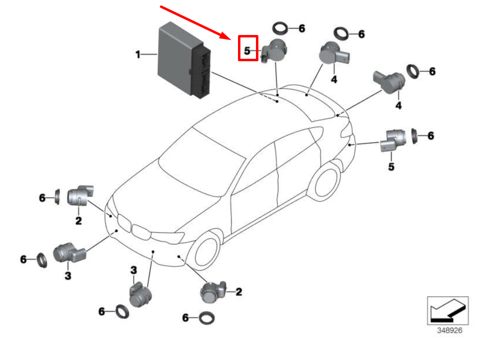 new bmw x1 f48 dark shadow ultrasonic sensor 66207850470 7850470 original