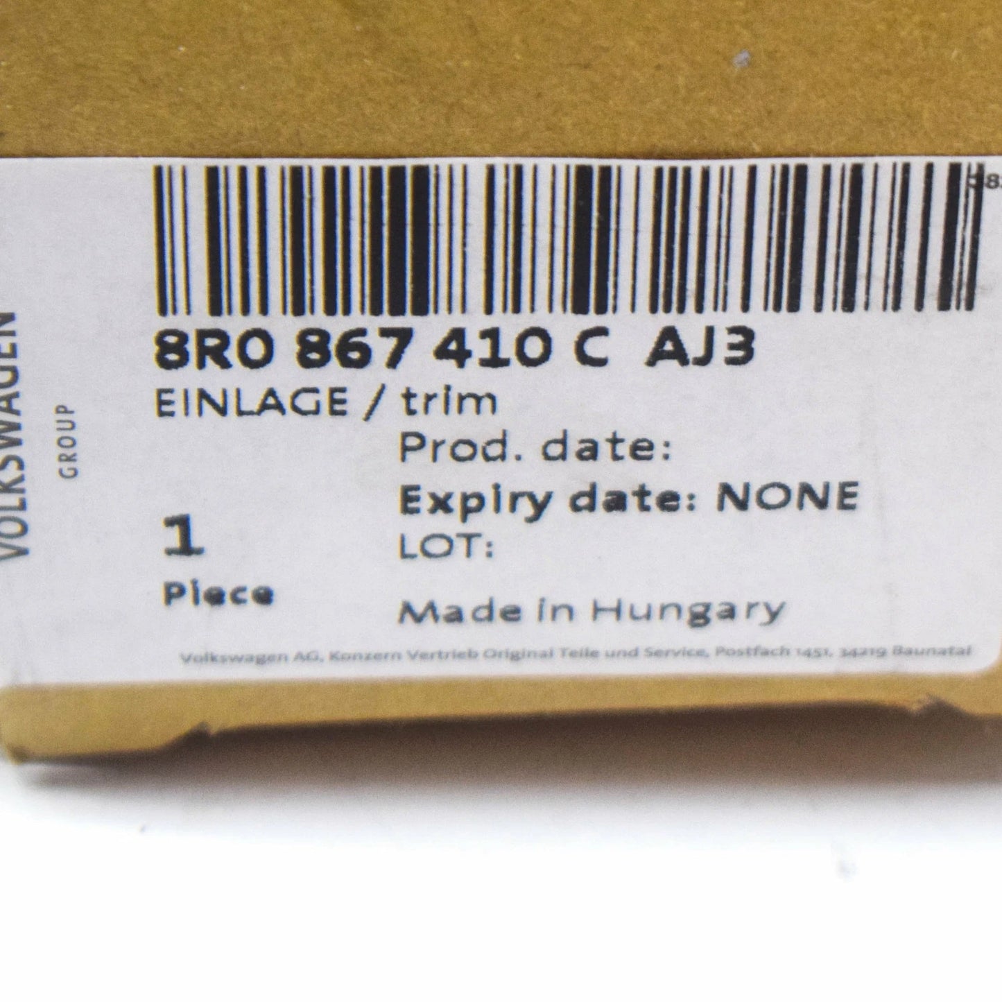 NEW AUDI Q5 8R FRONT RIGHT DOOR PANEL TRIM 8R0867410CAJ3 ORIGINAL