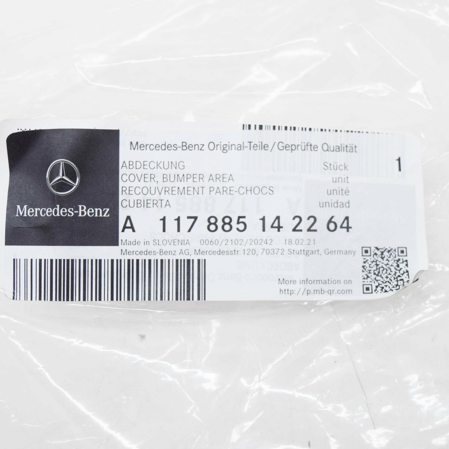 NEW MERCEDES-BENZ CLA COUPE C117 FRONT BUMPER RIGHT TRIM A1178851422 ORIGINAL