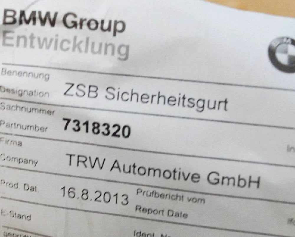 NEW BMW 4 F33 FRONT RIGHT SEATBELT 72117318320 7318320 ORIGINAL