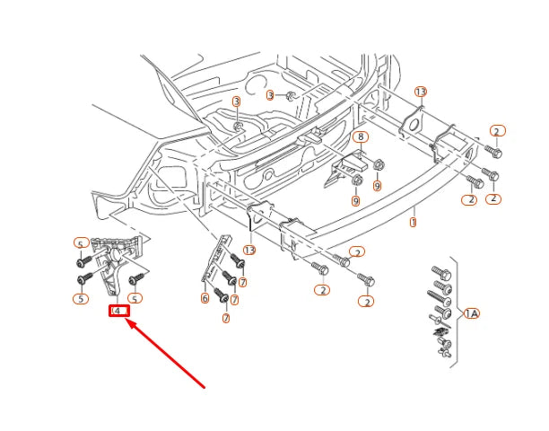 NEW AUDI A7 SPORTBACK 4G8 REAR BUMPER LEFT OUTER GUIDE 4G8807453A ORIGINAL