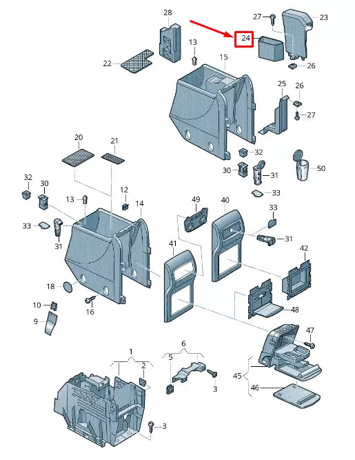NEW VW SHARAN 7N CENTRE CONSOLE HOLDING STRAP 7N0863447A9B9