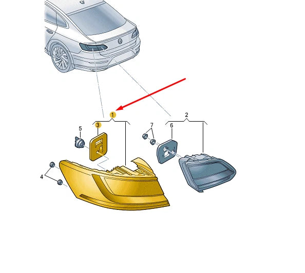 NEW VW ARTEON REAR LEFT OUTER LED TAILLIGHT 3G8945207H ORIGINAL