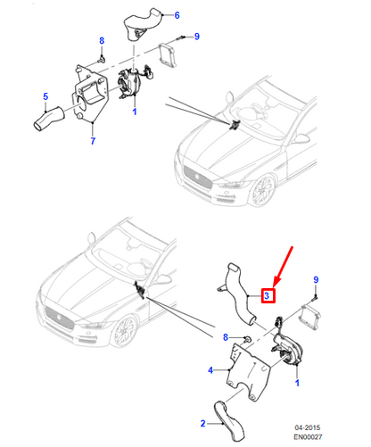 new jaguar xe x760 head up display upper facia duct lhd t2h21884 original
