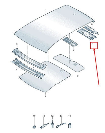 NEW AUDI E-TRON GEN LOWER REAR ROOF FRAME 4K4817983