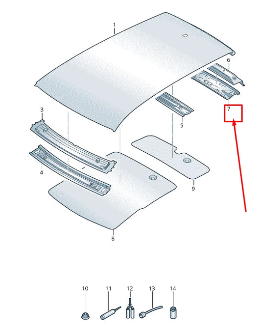 NEW AUDI E-TRON GEN LOWER REAR ROOF FRAME 4K4817983