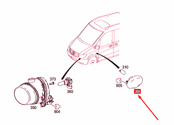 NEW MERCEDES-BENZ VITO W447 FRONT FENDER TURN SIGNAL LAMP A6398200121 ORIGINAL