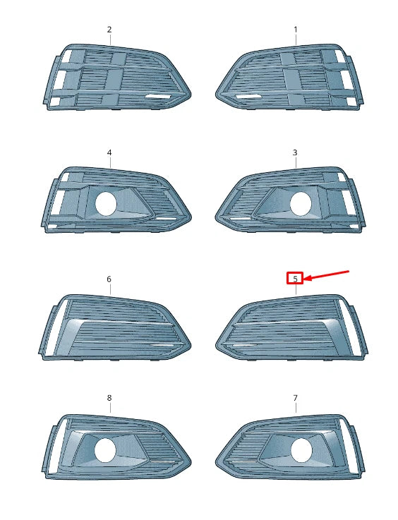NEW AUDI A5 SPORTBACK F5 FRONT LEFT AIR GUIDE GRILLE 8W6807681MRU6