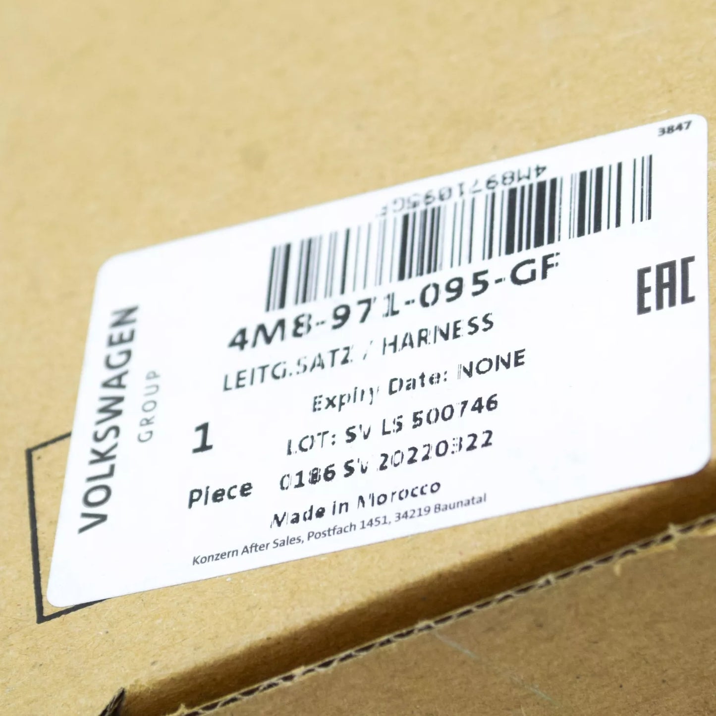 NEW AUDI Q8 4MN FRONT PARKING PDC AID WIRING HARNESS 4M8971095GF ORIGINAL