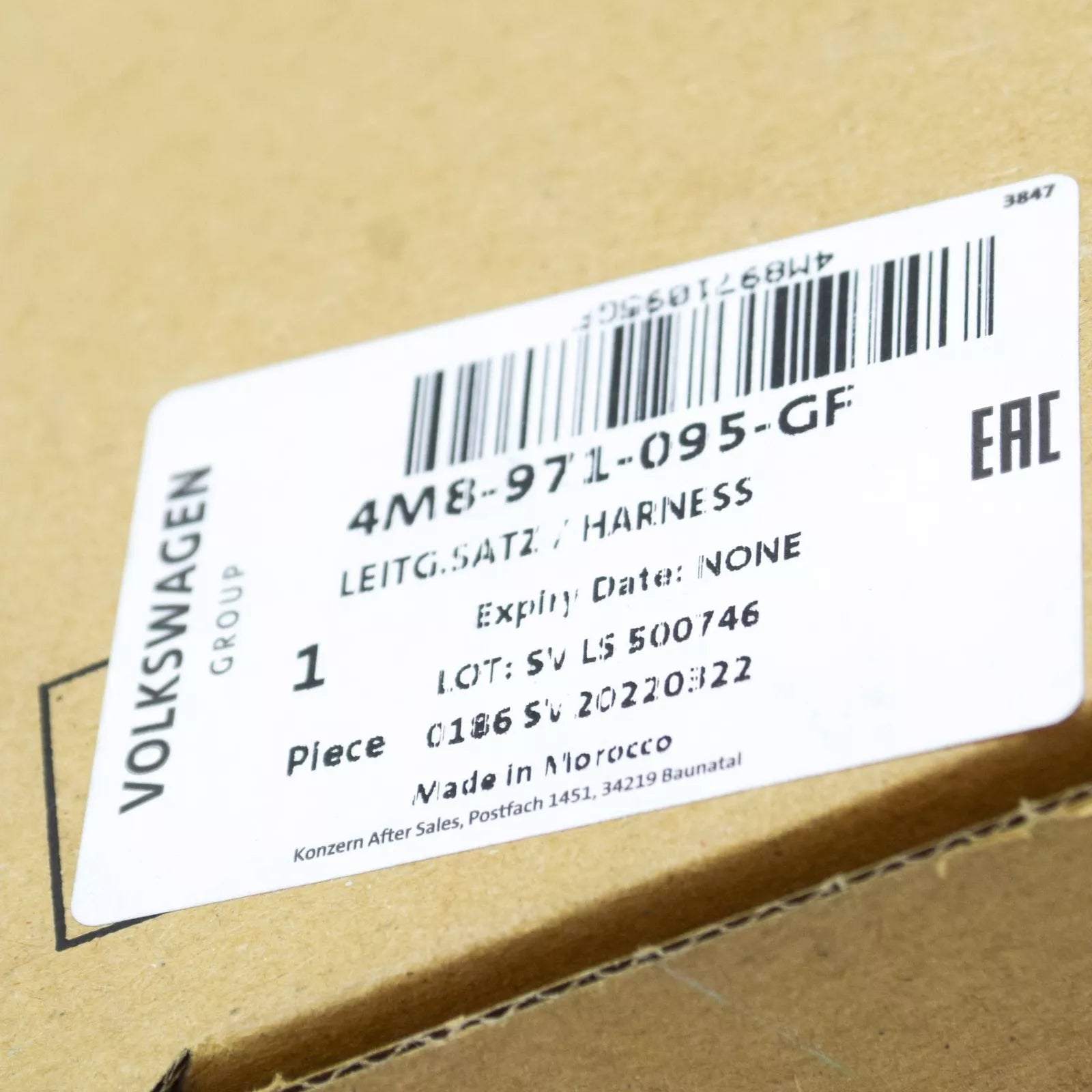 NEW AUDI Q8 4MN FRONT PARKING PDC AID WIRING HARNESS 4M8971095GF ORIGINAL